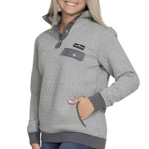 Simply Southern XL Grey Quilted Pullover Sweater